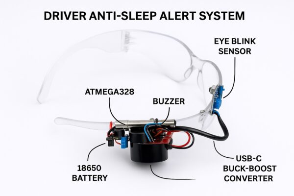 Driver Anti Sleep Alert System Using ATmega328